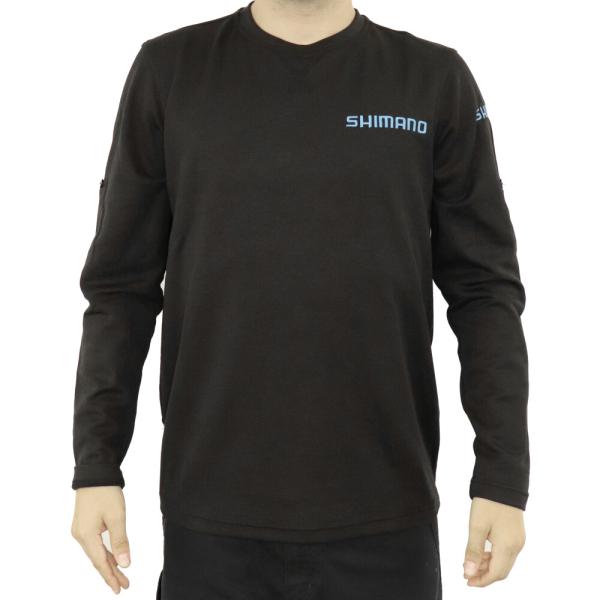SHIMANO SHIMANO WORKSHOP LONGSLEEVE BLACK, M 50% PES/50% COTTON