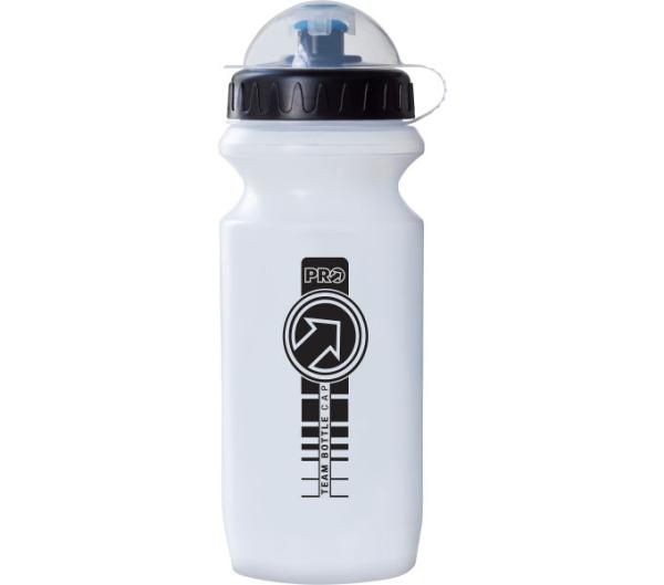 PRO Trinkflasche Team mit Schutzkappe Transparent 600 ml