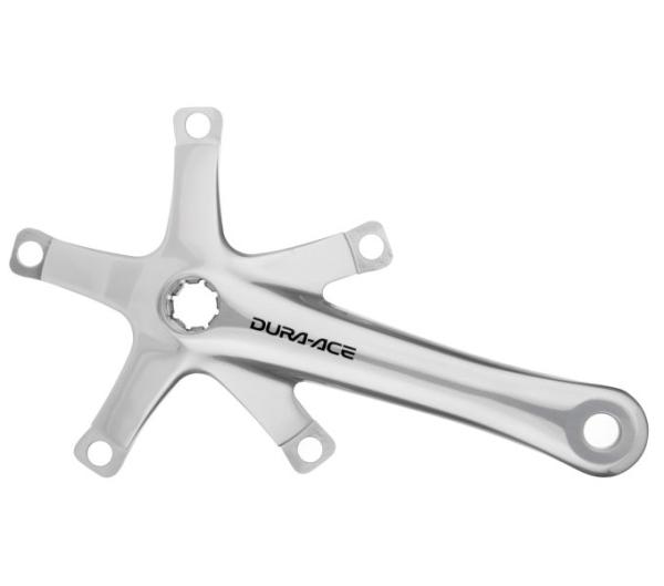 SHIMANO Kurbelgarnitur DURA-ACE TRACK FC-7710 175 mm ohne Kettenblatt Silber