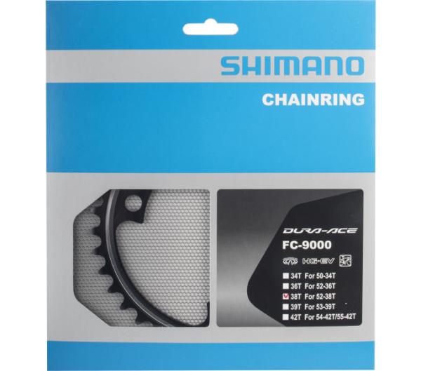 SHIMANO Kettenblatt DURA-ACE FC-9000 38 Z&auml;hne Schwarz