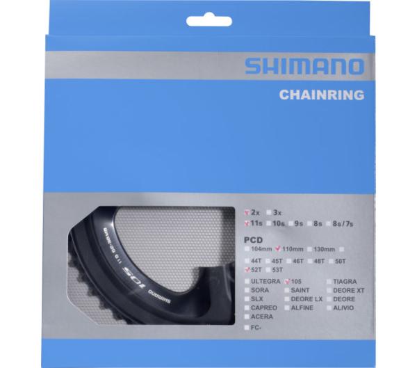SHIMANO Kettenblatt 105 FC-5800 52 Z&auml;hne Schwarz