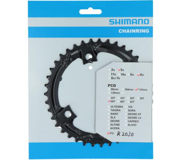 SHIMANO Kettenblatt CLARIS FC-R2030 39 Z&auml;hne Schwarz